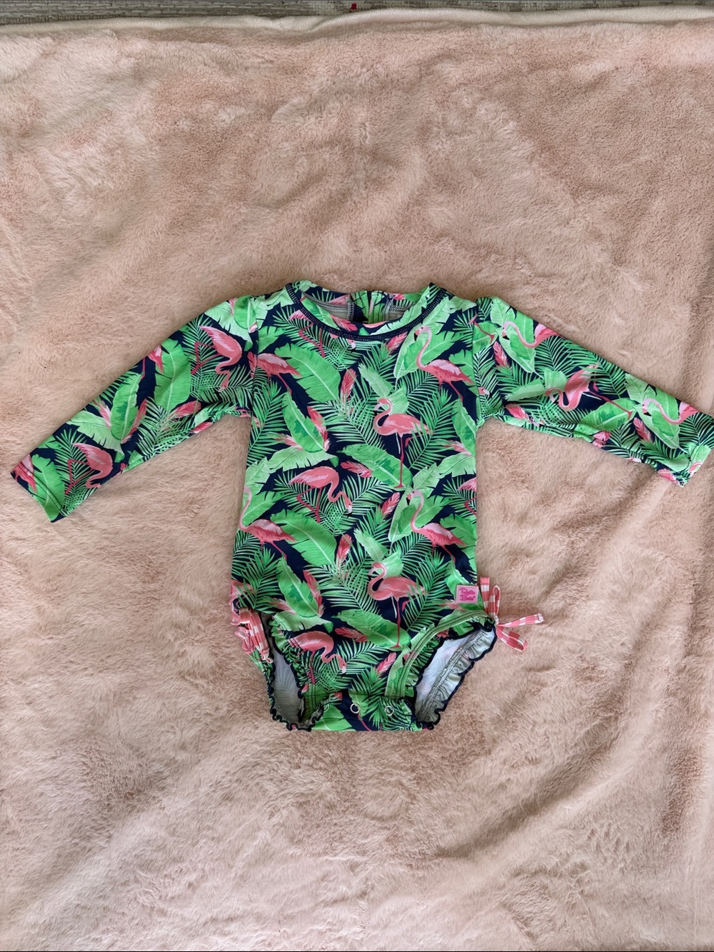 Ruffle Butts Long Sleeve Swimsuit Girls 18-24 m